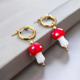 Mushroom Drop Earrings